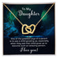 To My Daughter - Interlocking Heart Necklace