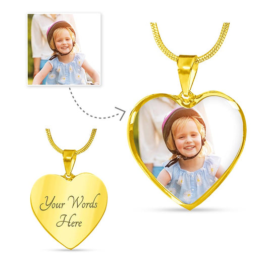Personalized Silver Heart Reminder Necklace