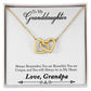 To My Granddaughter - Interlocking Heart Necklace by Grandpa